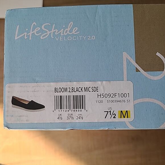 Lifestride Loafer Bloom 2 Velocity 2.0 Slip on Women Shoes Black 7.5M NEW - Picture 7 of 7